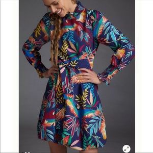 Anthropologie Farm Rio Aves Mini Parrot Dress